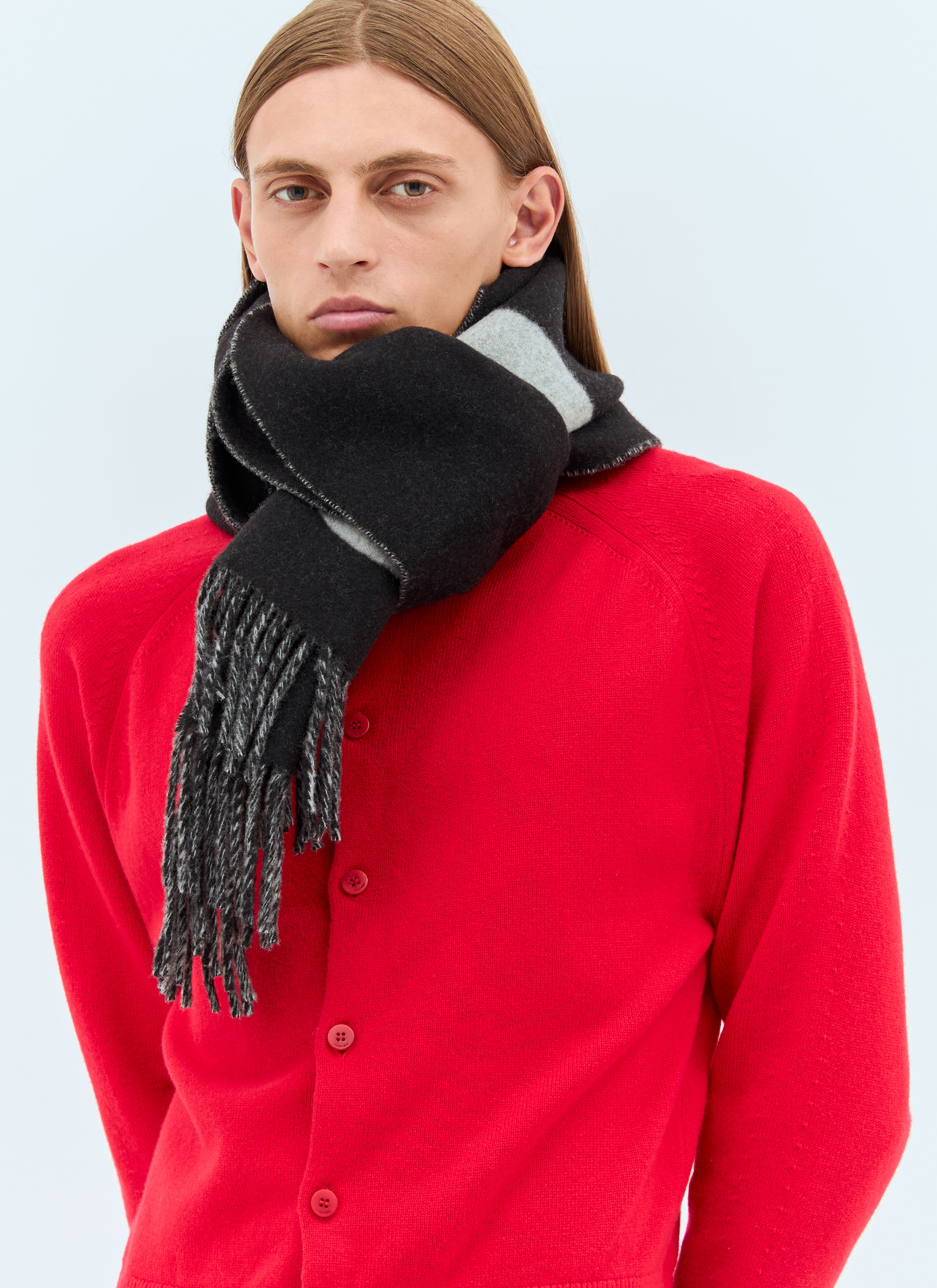 Jacquemus メンズ L'Echarpe Rond Carre マフラー の ブラック | LN-CC®