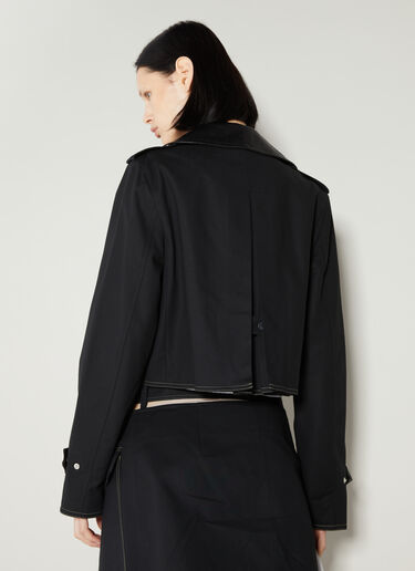 Helmut Lang Cropped Trench Jacket Black hlm0253004