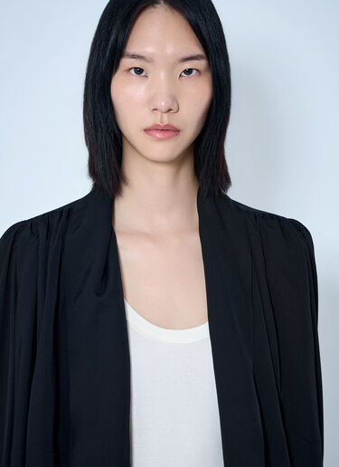 LN-CC® - Chloé: Gathered Cropped Jacket - Black Chloé Gathered Cropped Jacket Black chl0265010