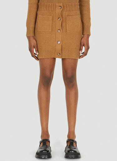 Burberry Blanche Knit Mini Skirt Camel bur0249016