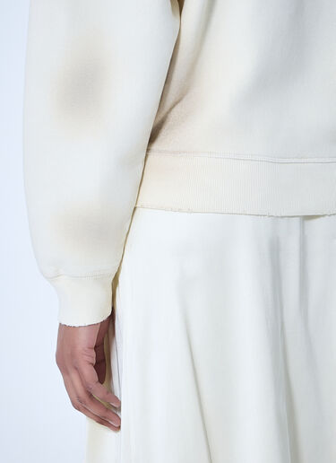 Acne Studios Logo Embroidered Sweatshirt Cream acn0264039