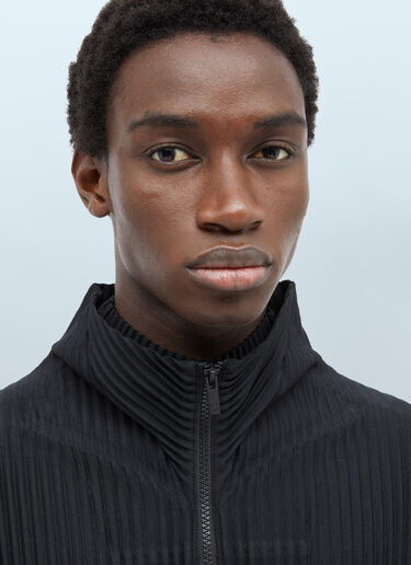 Pleated Zip-Up Cardigan Homme Plissé Issey Miyake Pleated Zip-Up Cardigan Black hmp0155011