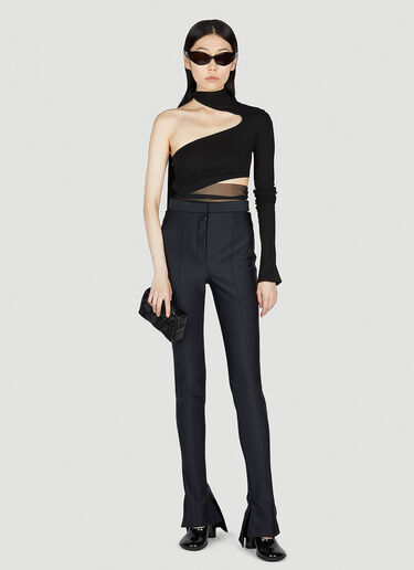 Mugler 비대칭 바디수트 블랙 mug0252018