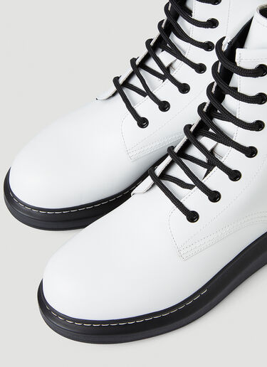 Alexander McQueen Lace-Up Boots  White amq0246013