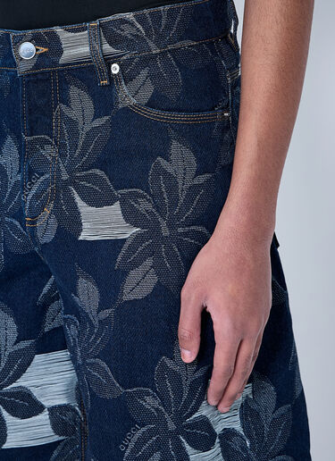 Gucci Denim Jacquard Shorts Blue guc0160002