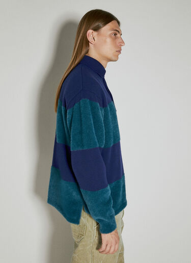 Eytys Stripe Knit Polo Sweater Blue eyt0354012
