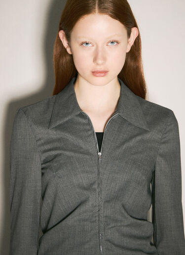 Slim Zip Shirt Our Legacy Slim Zip Shirt Grey our0258020
