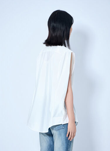 MM6 Maison Margiela Long-Sleeved Shirt White mmm0264052