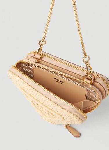 Prada Triangle Chain Wallet Natural pra0252033