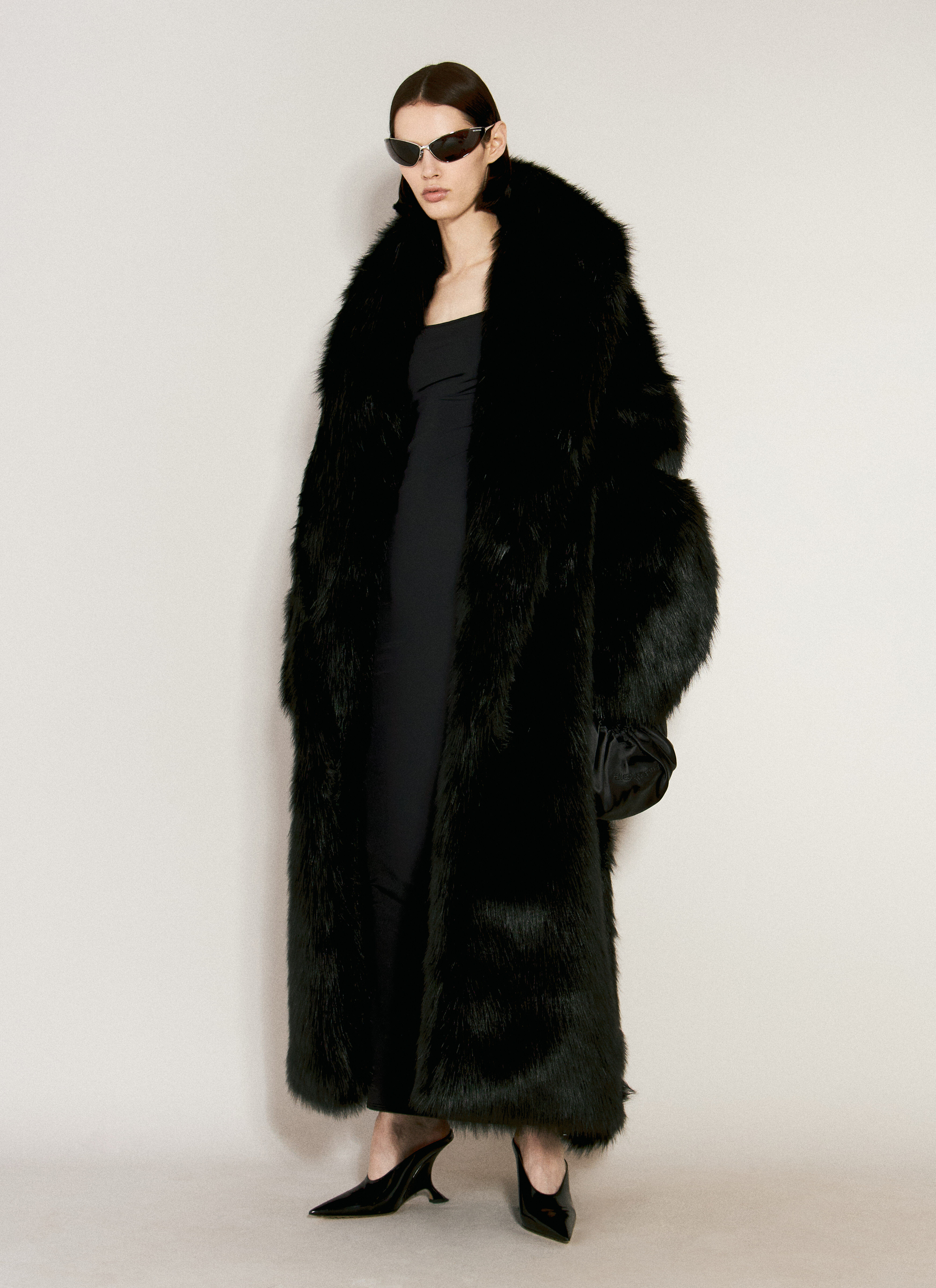 TOTEME Vast Fur Coat Black tot0257001