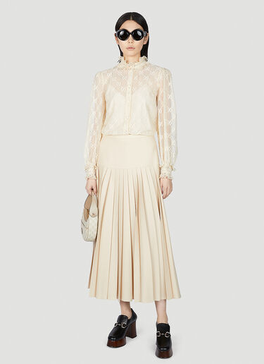 Gucci Pleated Skirt Beige guc0251172