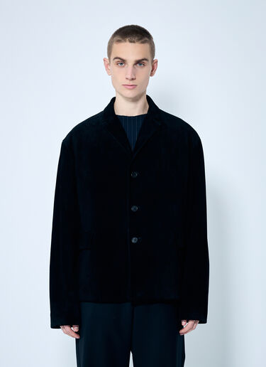 Prada Suede Jacket Black pra0159034