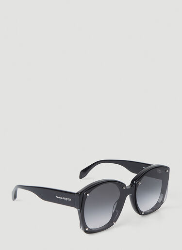 Alexander McQueen Round Frame Sunglasses Black amq0248058