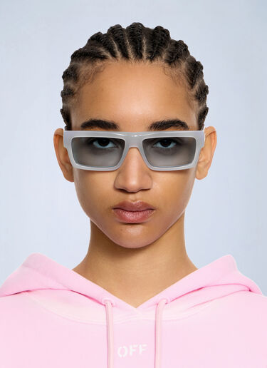 LN-CC® - Off-White: Montgomery Light Blue Lens Sunglasses - Black Off-White Montgomery Light Blue Lens Sunglasses Black ofw0364470