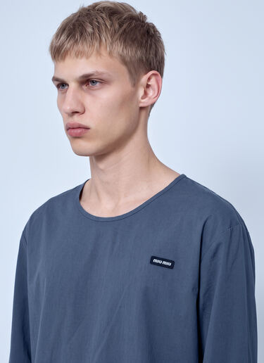 Miu Miu Stretch Poplin Top Grey miu0366054