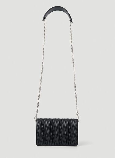 Miu Miu Matelassé Chain Strap Shoulder Bag Black miu0248064