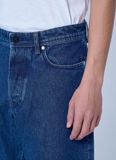 LN-CC® - Stone Island: Five-Pocket Straight-Leg Jeans - Blue Stone Island Five-Pocket Straight-Leg Jeans Blue sto0165109