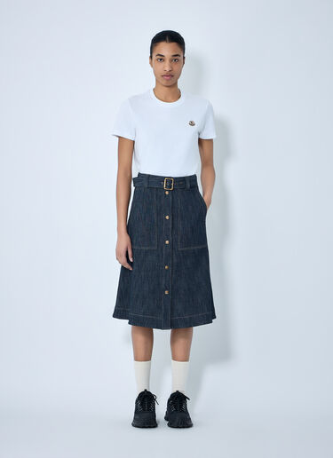 Button-Front Denim Midi Skirt Moncler Button-Front Denim Midi Skirt Blue mon0264018