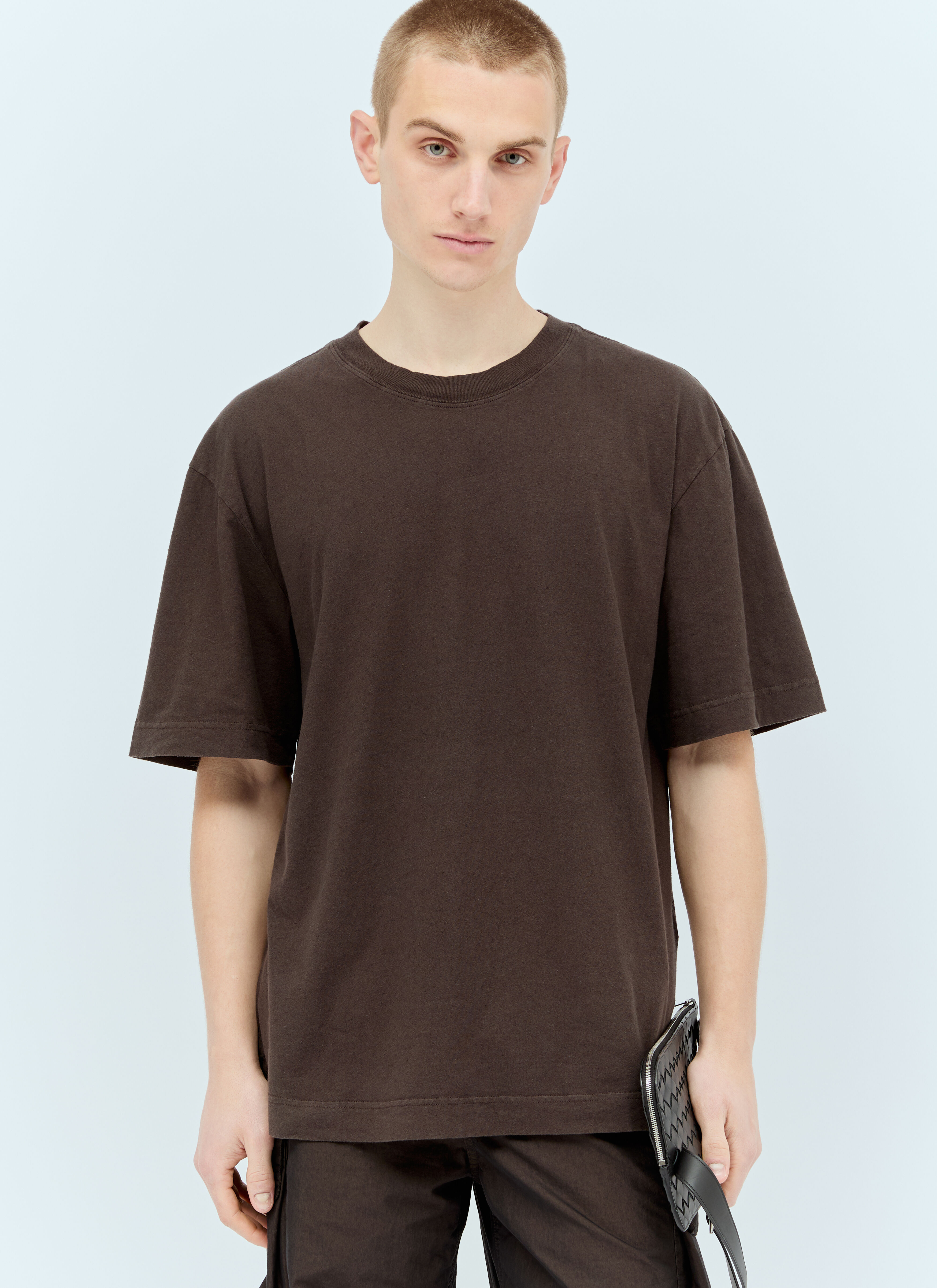 MHL by Margaret Howell Simple T-Shirt Brown mhl0156007