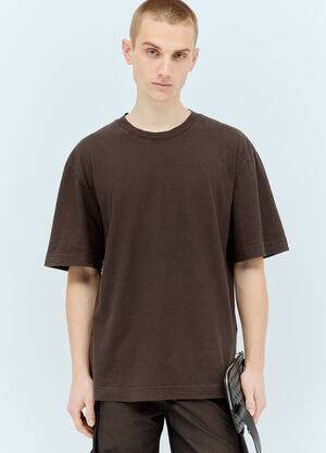 MHL by Margaret Howell Simple T-Shirt Brown mhl0156007
