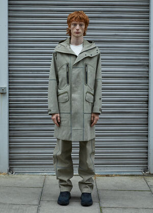 Massimo Osti Studio Alcantara® Mud Parka Coat Khaki mao0158001