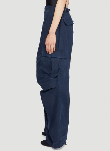Balenciaga Women's Soft Cargo Pants in Blue