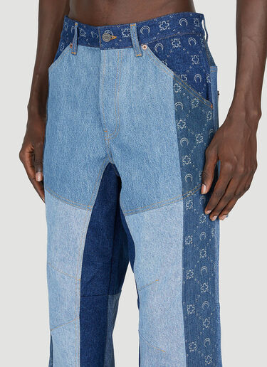 Marine Serre Panelled Jeans Blue mrs0152002