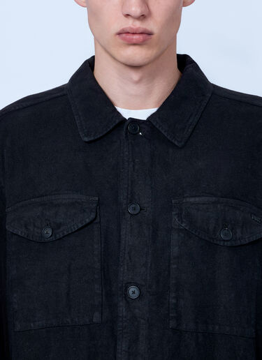 Massimo Osti Studio Cotton Twill Overshirt Black mao0166005