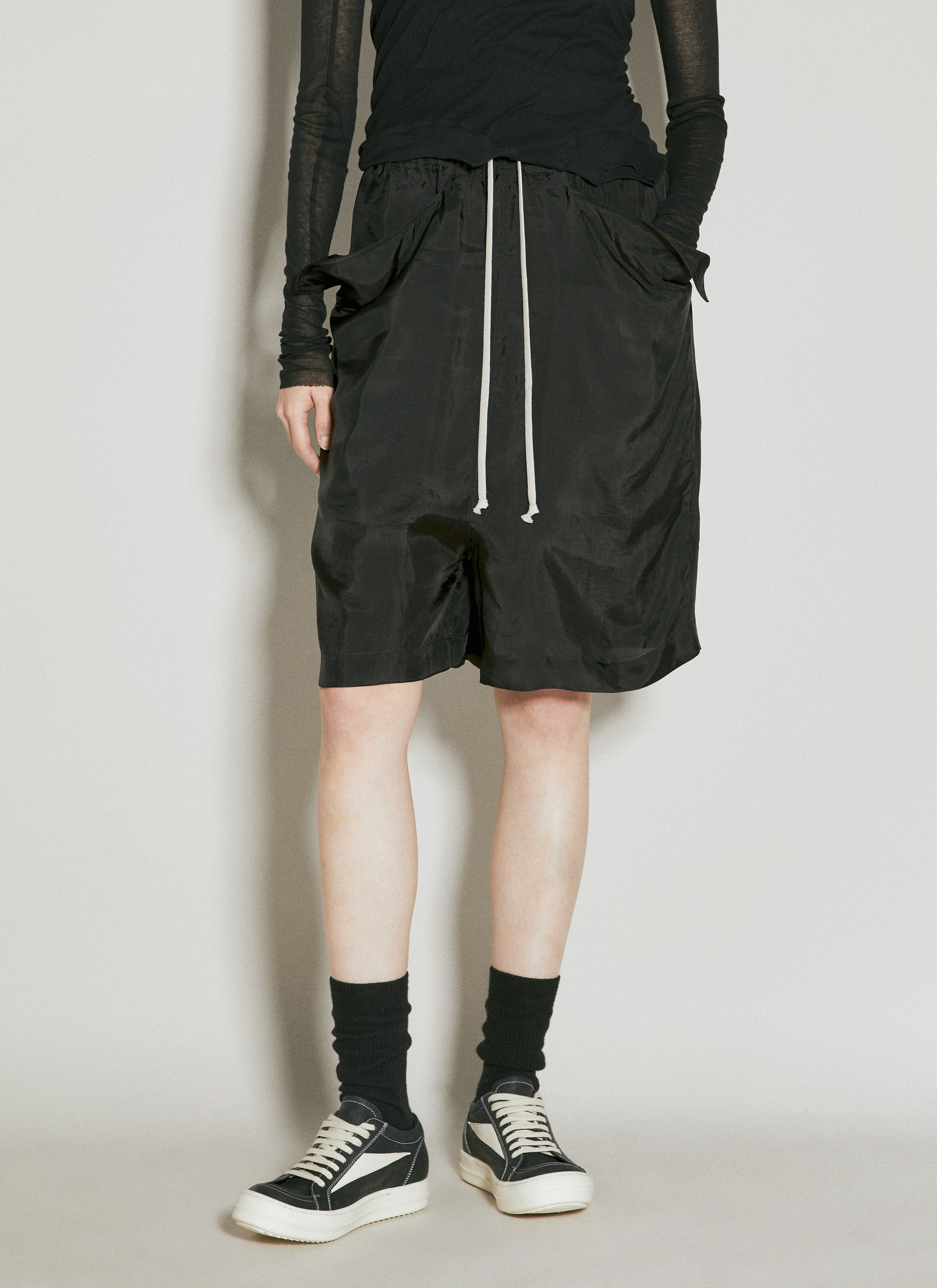 Rick Owens Lido 平角短裤  黑色 ric0256005