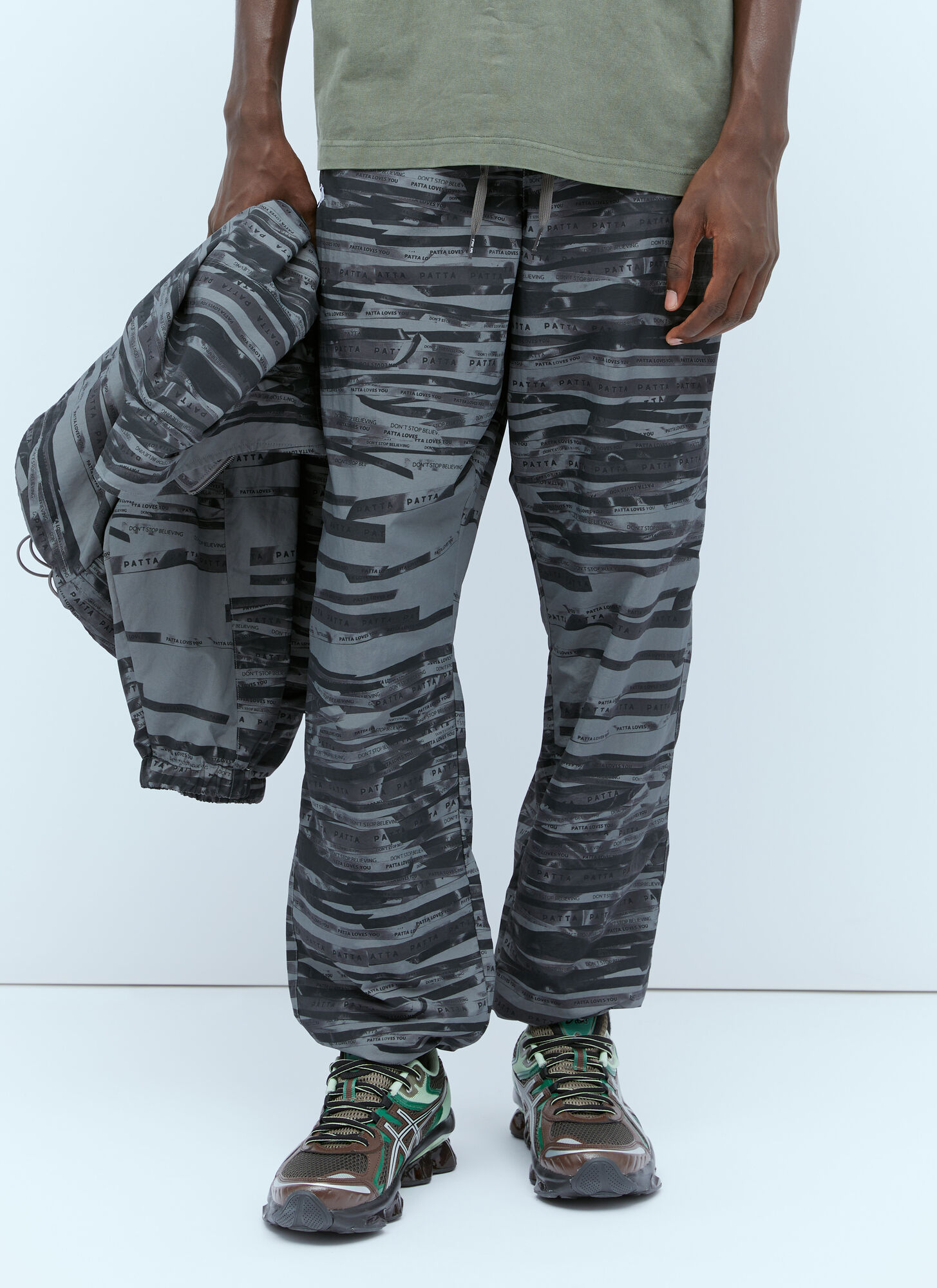 Patta Ribbons Track Trousers In Grey