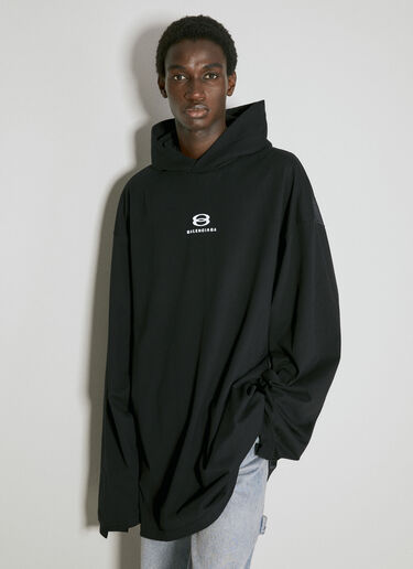 Balenciaga Logo Embroidery Deconstructed T-Shirt Black bal0154022