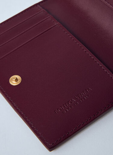 Bottega Veneta Intrecciato 小号双折钱夹  酒红色 bov0259049