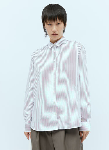 Signature Stripe Shirt TOTEME Signature Stripe Shirt White tot0254019