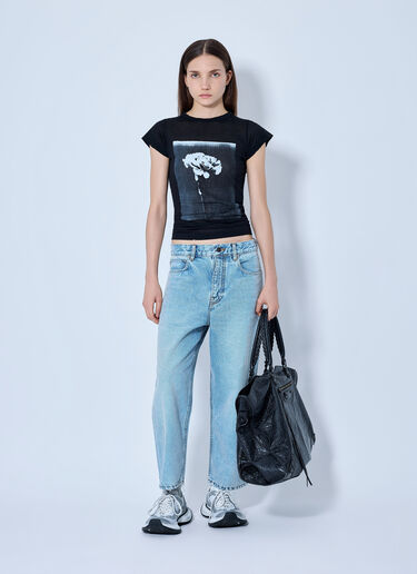 LN-CC® - Balenciaga: Graphic Print T-Shirt - Black Balenciaga Graphic Print T-Shirt Black bal0265015