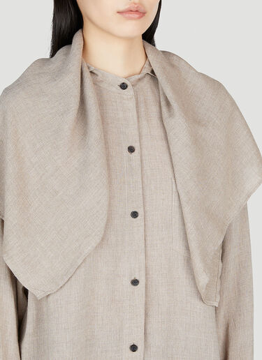 TOTEME Scarf-Collar Shirt Light Brown tot0253019