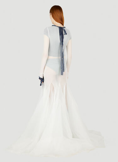 Tulled Flared Dress Guess USA Tulled Flared Dress White gue0252006