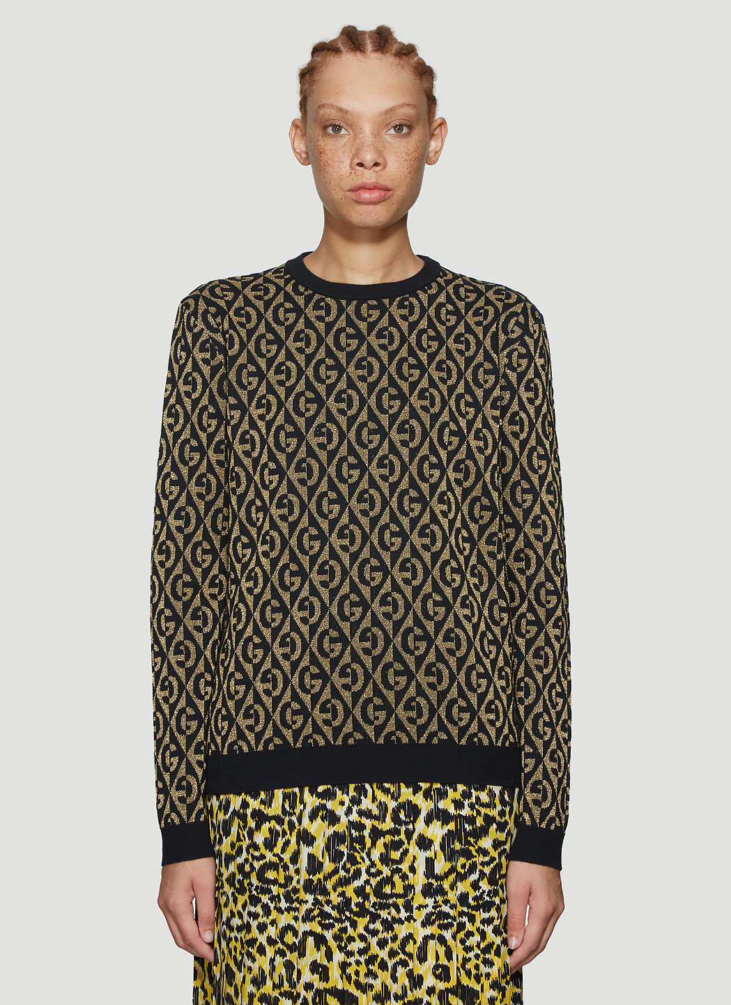 Gucci outlet metallic sweater