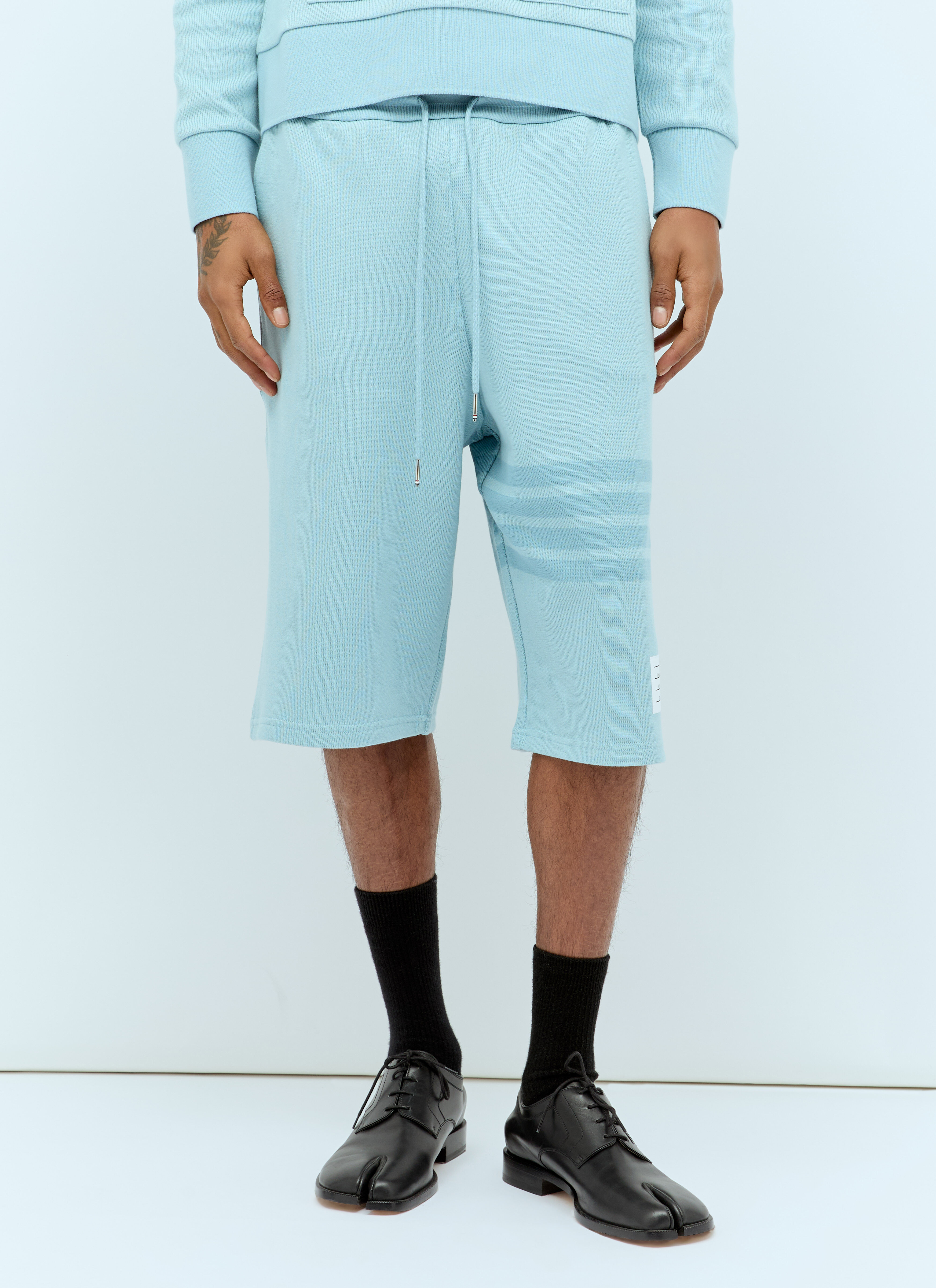 Thom Browne Knit Track Shorts Blue thb0155010
