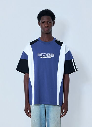 Martine Rose Graphic Panel T-Shirt Blue mtr0164014