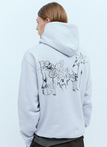 ICE & TECHNO Cross Logo Print Hooded Sweatshirt Grey int0154005