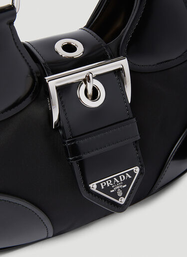 Prada ` Moon` Re-nylon And Leather Bag in Black