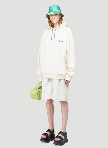 Sunnei Logo Hooded Sweatshirt White sun0244005