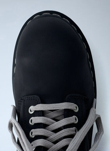 LN-CC® - Rick Owens x Dr. Martens: Quad Sole Steel Toe Boots - Black Rick Owens x Dr. Martens Quad Sole Steel Toe Boots Black rod0266001