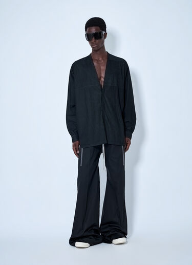 LN-CC® - Rick Owens: Lido Larry Shirt - Black Rick Owens Lido Larry Shirt Black ric0165057