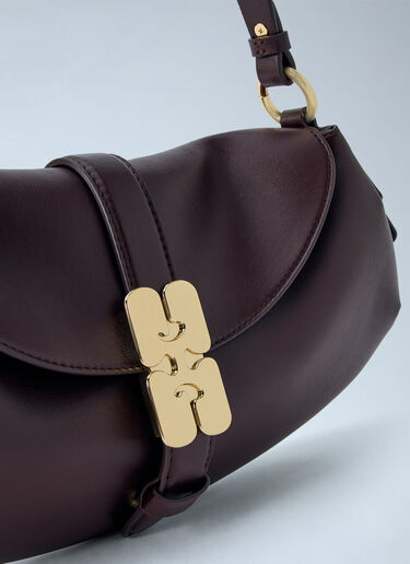 GANNI B-Kat Shoulder Bag Burgundy gan0265050