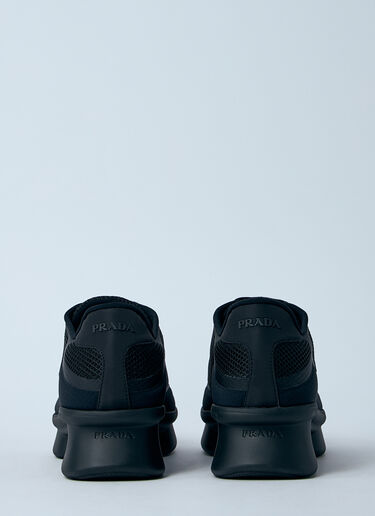 Prada Logo Plaque Sneakers Black pra0260027