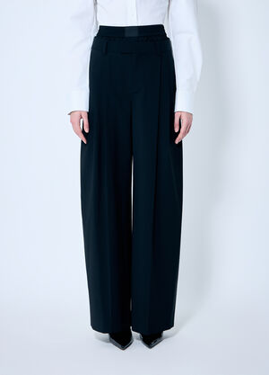 The Row Pleated Pants With Boxer Waistband Black row0260014