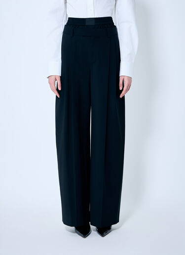Alexander Wang Pleated Pants With Boxer Waistband Black awg0259006