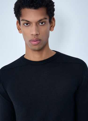 Rick Owens Fine Knit Wool Sweater Black ric0163011