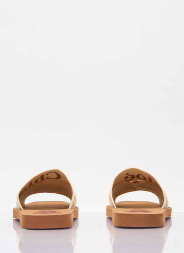 Chloé Woody Slides Beige chl0258019